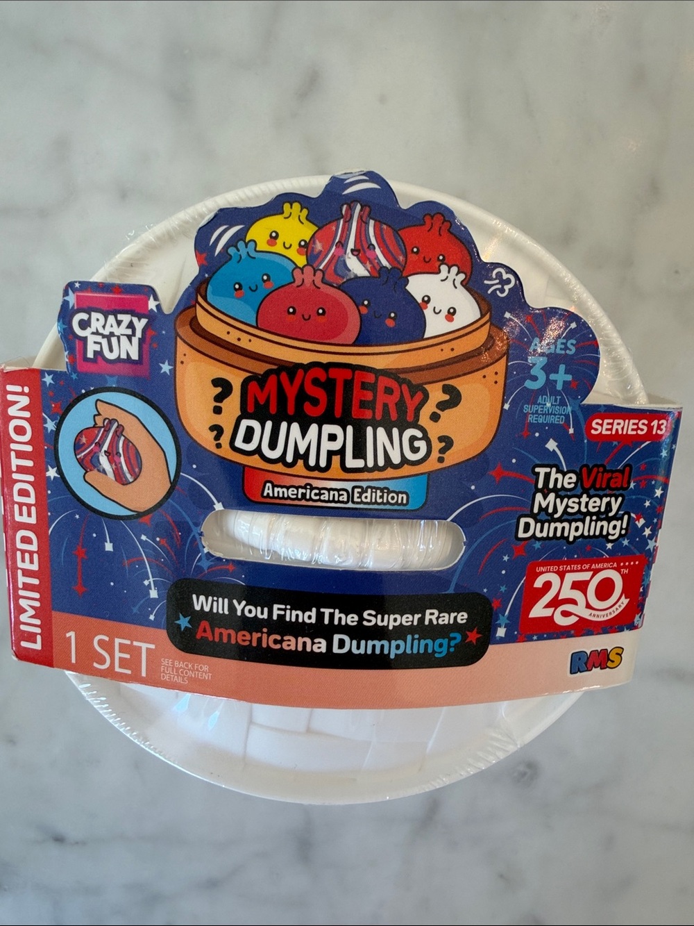 RMS LIMITED EDITION MYSTERY Dumpling Americana Edition Kids Surprise Toy - Picture 5 of 5